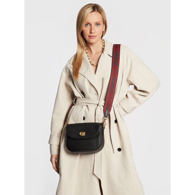 Coach Дамска чанта Coach Pol Pb Wlw Sddl Bg CA094 B4/BK B4/Black