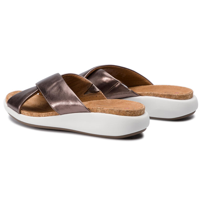 Klapki Clarks Un Bali Go 261402084 Pebble Metallic eobuwie .pl