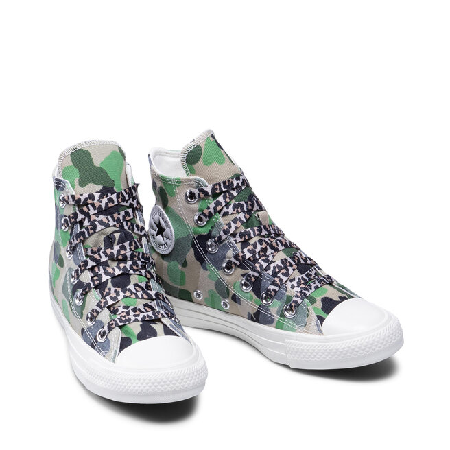 Sneakers Converse Ctas Hi 570779C Egret/Piquant Green/Driftwood •  Www.epapoutsia.gr
