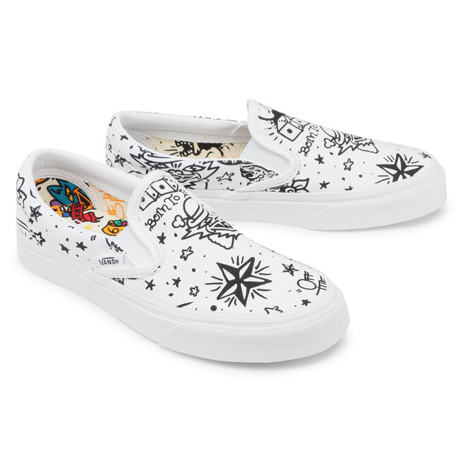 Kedai Vans Classic Slip-On VN0A4BV31IU1 (U-Color) Tatto/True Wht •  Www.eavalyne.lt