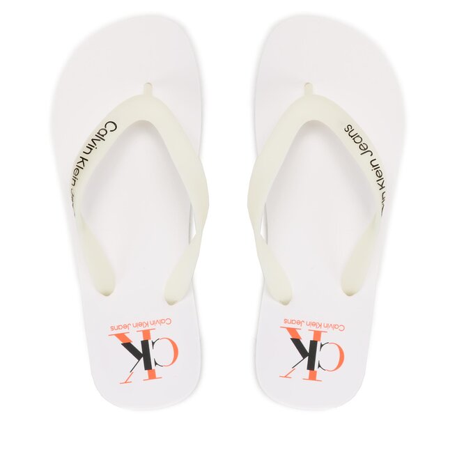 Calvin Klein Jeans Flip flop Calvin Klein Jeans Beach Sandal Logo YM0YM00656 White YBR