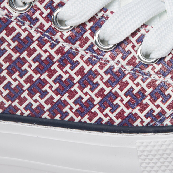Tommy Hilfiger Scarpe da ginnastica Tommy Hilfiger Low Cut Lace-Up Sneaker T3A9-32289-0753 White/Bordeaux X665