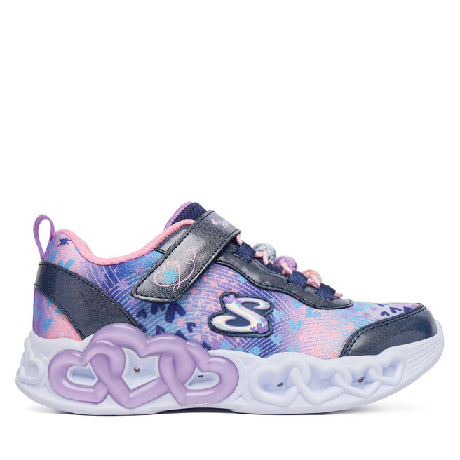 Sneakersy Skechers Infinite Heart Lights 303261L/NVMT Fioletowy - dziewczęce