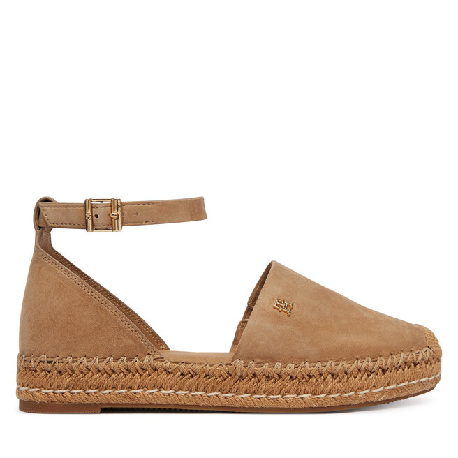 Espadryle Tommy Hilfiger Th Platform Espad Suede Strap FW0FW09144 Beżowy - kobiece