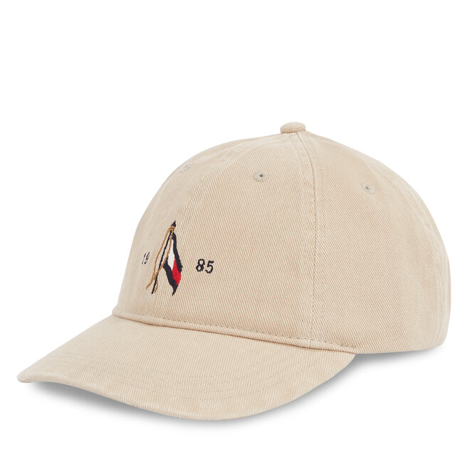 Czapka z daszkiem Tommy Hilfiger Seasonal Flag Wash 6 Panel Cap - Beżowy
