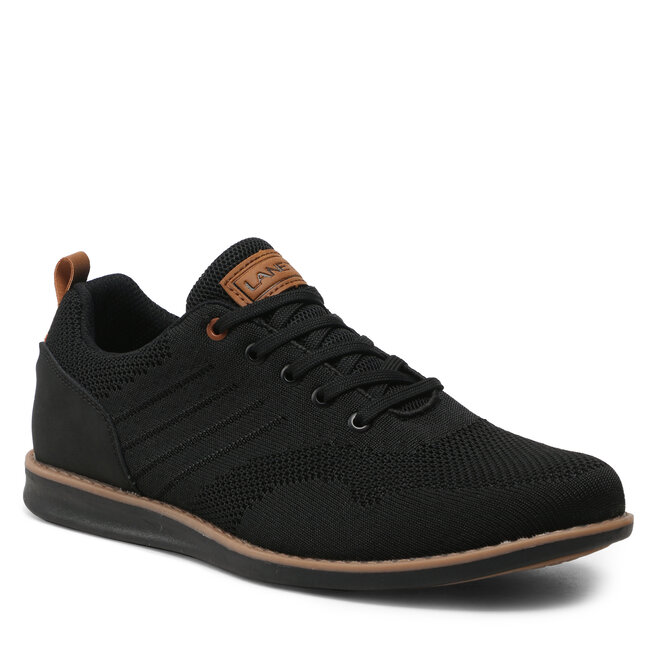 Pantofi Lanetti MP07-02108-01 Black Black imagine noua