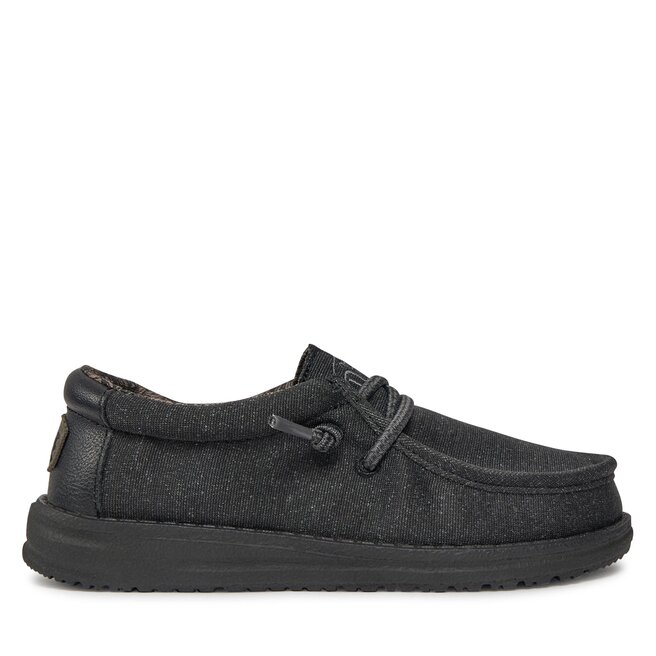 Mokasyny Hey Dude Wally Youth Basic - Czarny