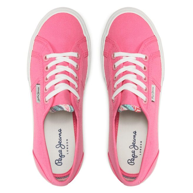 Pepe Jeans Sneakers aus Stoff Pepe Jeans Baker Wash PGS30262 Bright Pink
