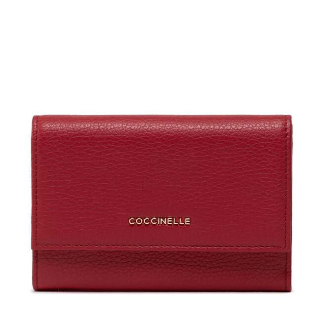 Duży Portfel Damski Coccinelle MW5 Metallic Soft E2 MW5 11 66 01 Czerwony