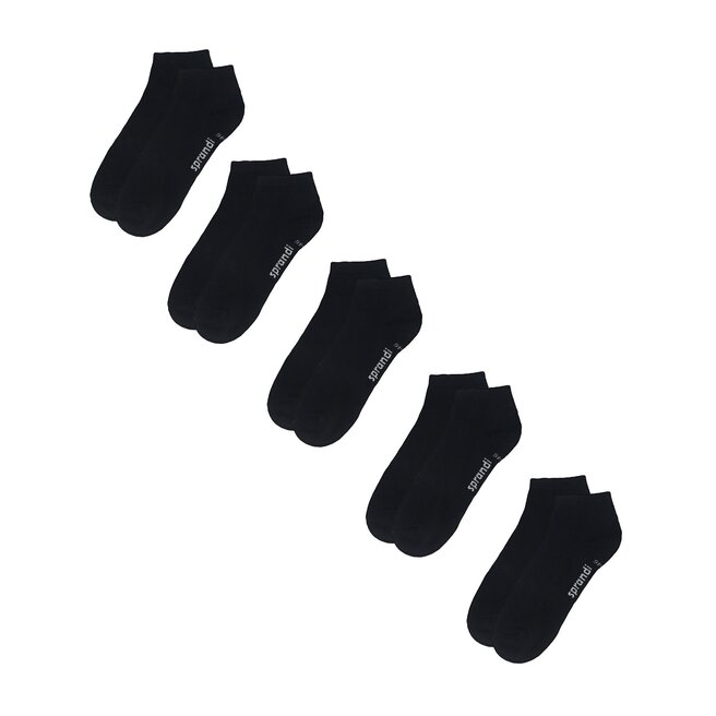 Zestaw 5 par niskich skarpet unisex Sprandi - (5-pack) Czarny