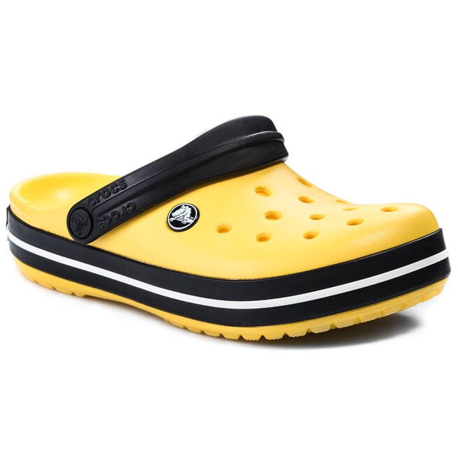 Black and hotsell yellow crocs