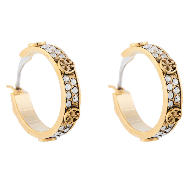 Kolczyki Tory Burch Small Miller Stud Hoop - Złoty