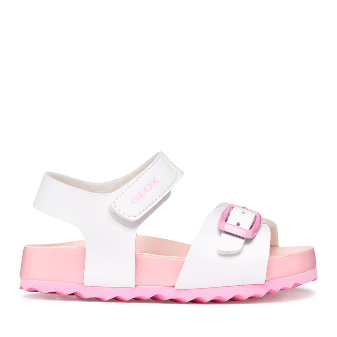 Sandały Geox B Sandal Chalki Girl B652RA 000BC C0406 M Biały - dziewczęce