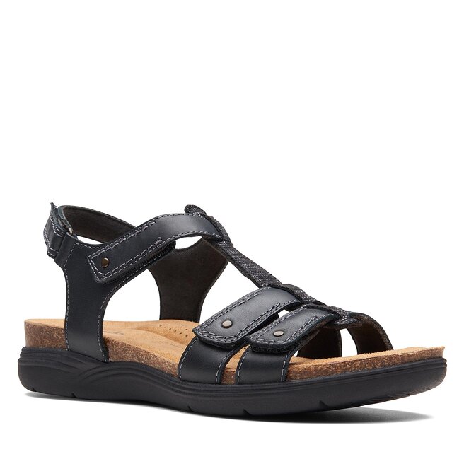 Sandale Clarks April Cove 26170510 Black Leather