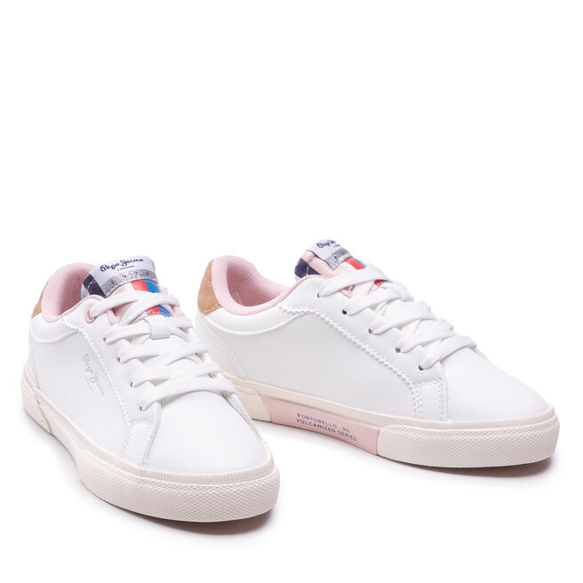 Pepe Jeans Sneakersy Pepe Jeans Kenton Classic Girl PGS30534 White 800