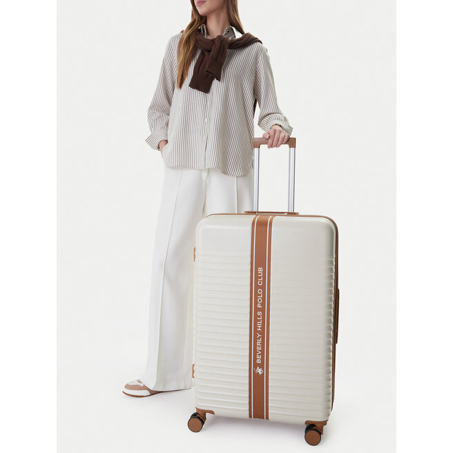 Walizka duża Beverly Hills Polo Club CEO-BHPC-WAL-008-L Beżowy -