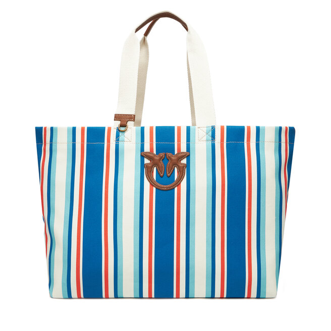 Torebka PINKO Shopping Bag Extra PE 25 PLTT 104754 - Niebieski