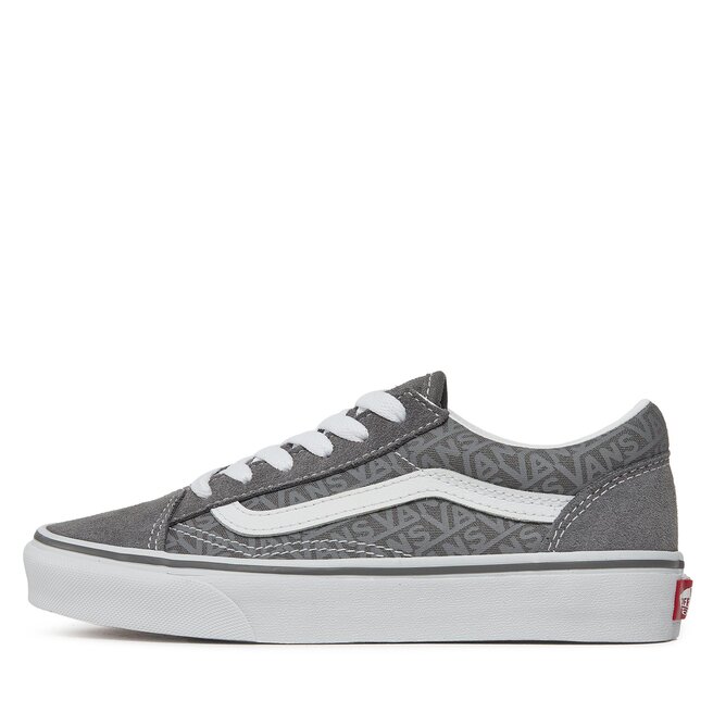 Grey and white vans hot sale