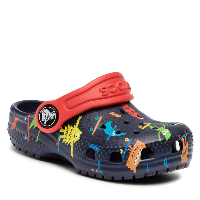 Crocs Șlapi Crocs Classic Easy Icon Clog 207592 Navy/Blue Marine