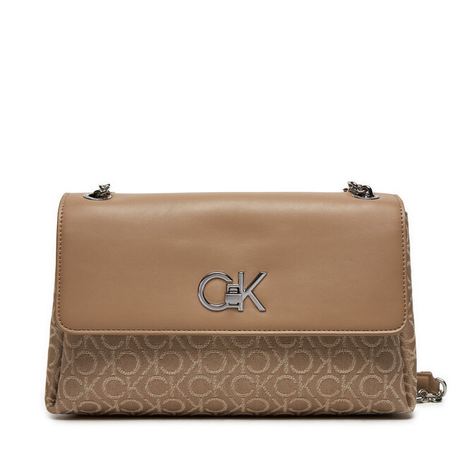 Torebka Calvin Klein Re-Lock Conv Shoulder Bag_Jqc - Beżowy