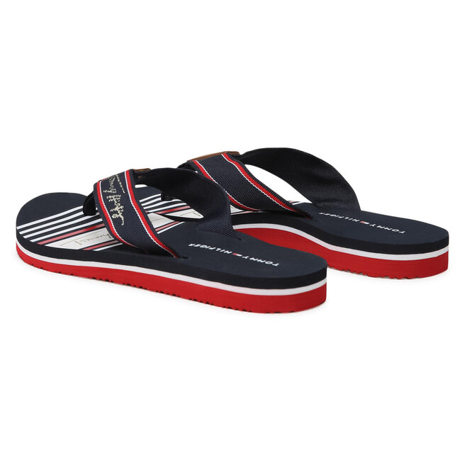 Tommy Hilfiger Flip flop Tommy Hilfiger Signature Beach Sandal FW0FW05662 Rwb 0GY