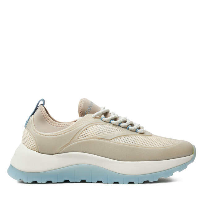 Sneakersy Calvin Klein Runner Lace Up Pearl Mix M - Beżowy