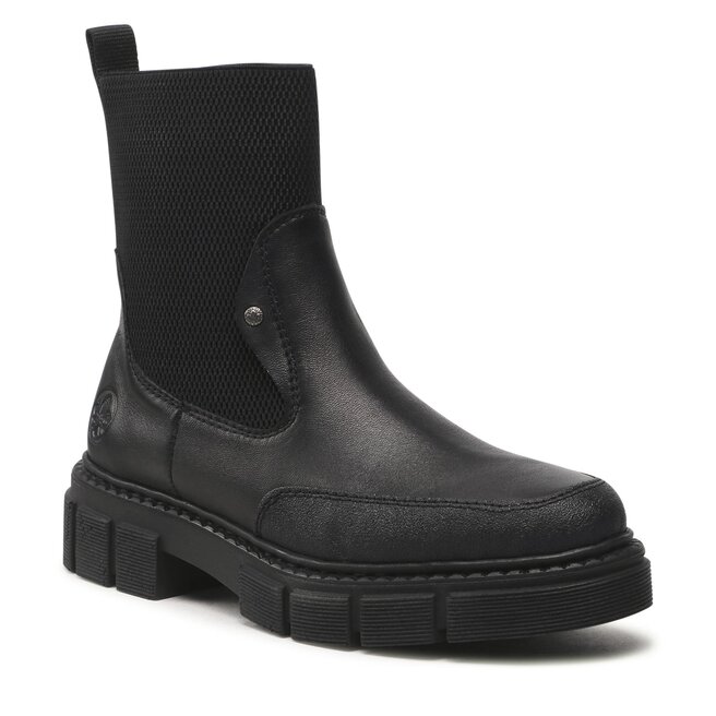 Botine Rieker M3872-00 Schwarz