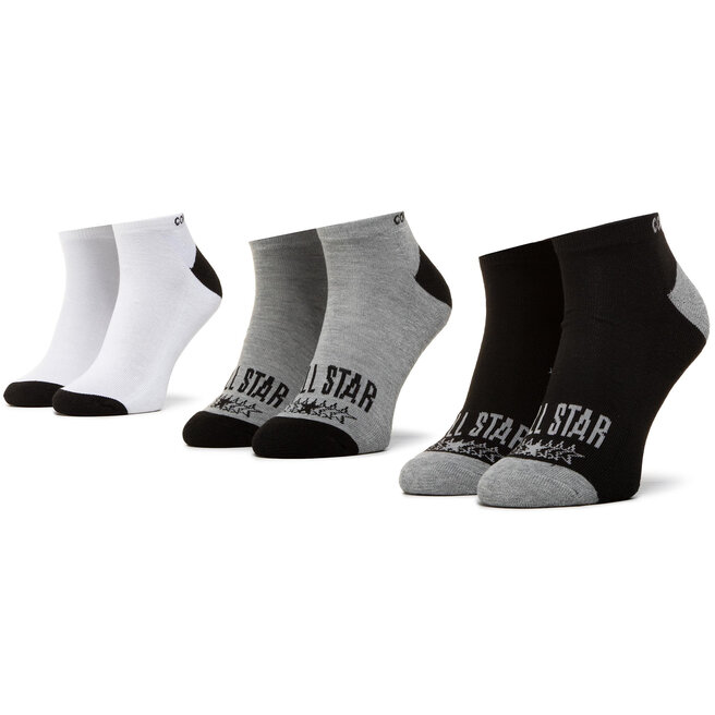 3 pares de calcetines tobilleros para hombre Converse E945A-3010 De color •  