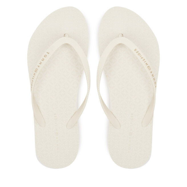 Japonki Tommy Hilfiger Hilfiger Strap Beach Sandal - Écru