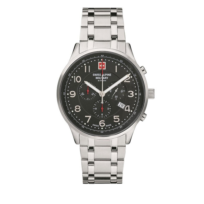 Ceas Swiss Alpine Military 7084.9137 Black/Silver/Silver 7084.9137 imagine noua gjx.ro