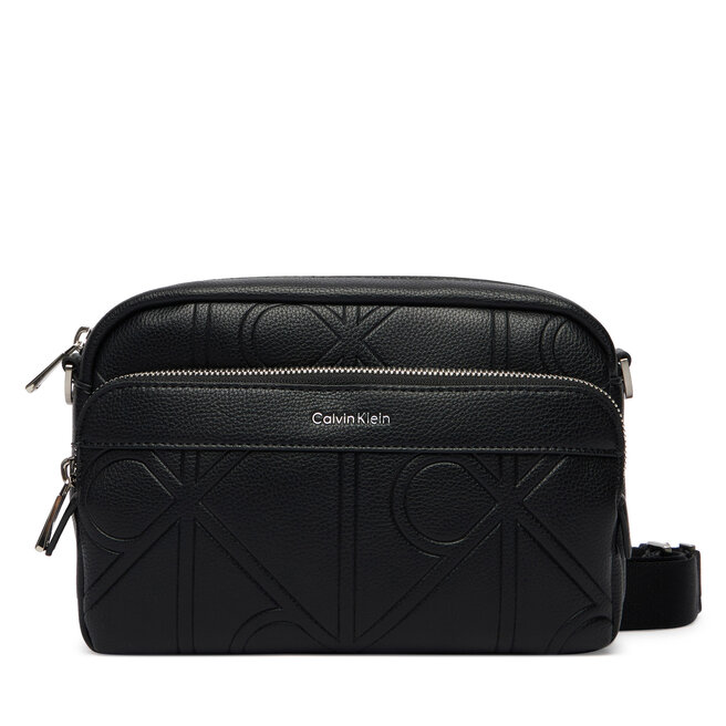 Saszetka Calvin Klein Emblem Aop Emboss Camera Bag LV04D3330G Czarny -