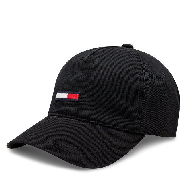 Czapka z daszkiem Tommy Jeans Tjm Elongated Flag Denim Cap - Czarny