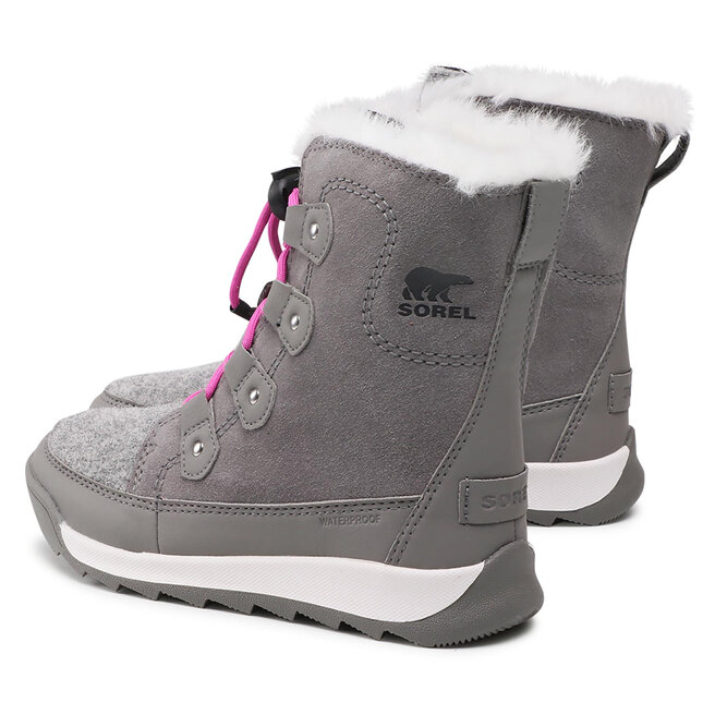 Sorel Μπότες Χιονιού Sorel Youth Whitney II Joan Lace Up NY4571 Quarry 052