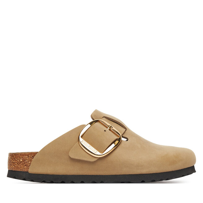 Klapki Birkenstock Boston Big Buckle Hex - Brązowy