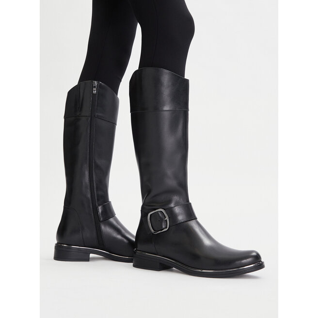 Oficerki Caprice 9-25517-45 Czarny - kobiece