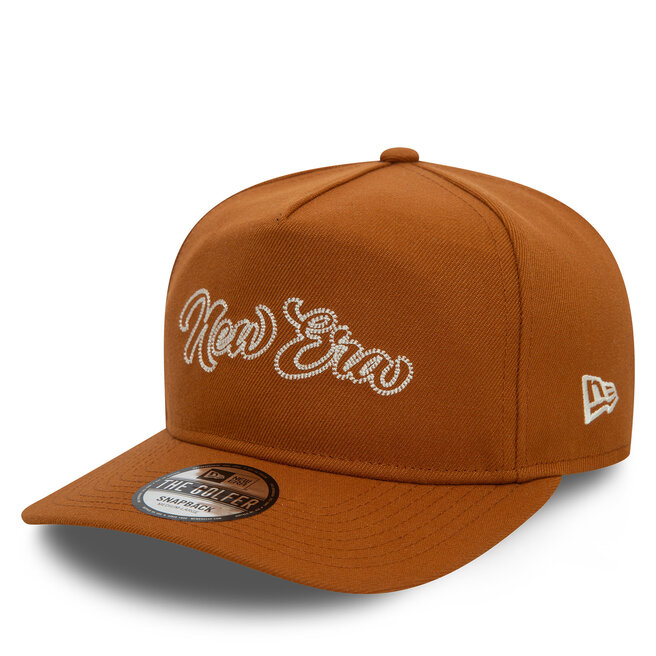 Czapka z daszkiem New Era Chain Stitch Golfer - Brązowy