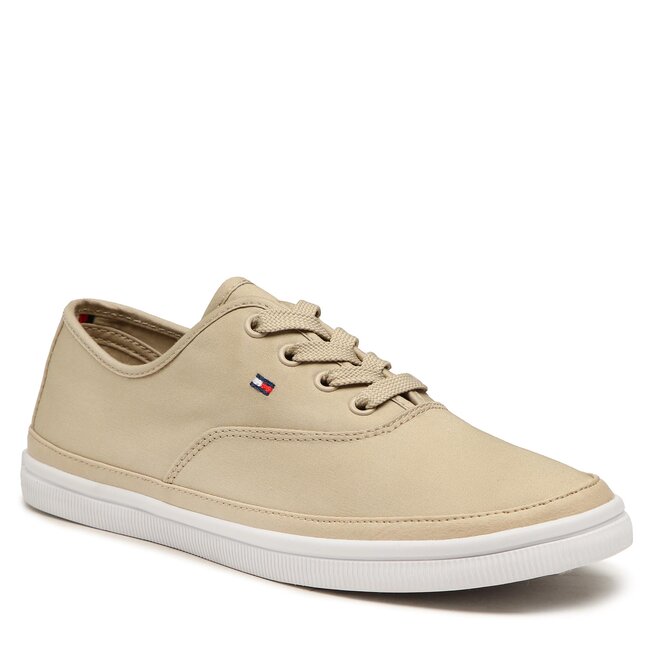 Teniși Tommy Hilfiger Essential Kesha Lace Sneaker FW0FW06955 Sandalwood RBT epantofi-Femei-Pantofi-Teniși imagine noua