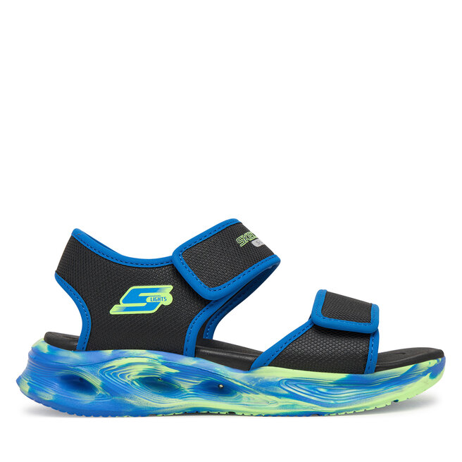 Sandały Skechers S-Lights: Sola Glow Sandal - Fusion Brights 407032L/BKBL Czarny - chłopięce