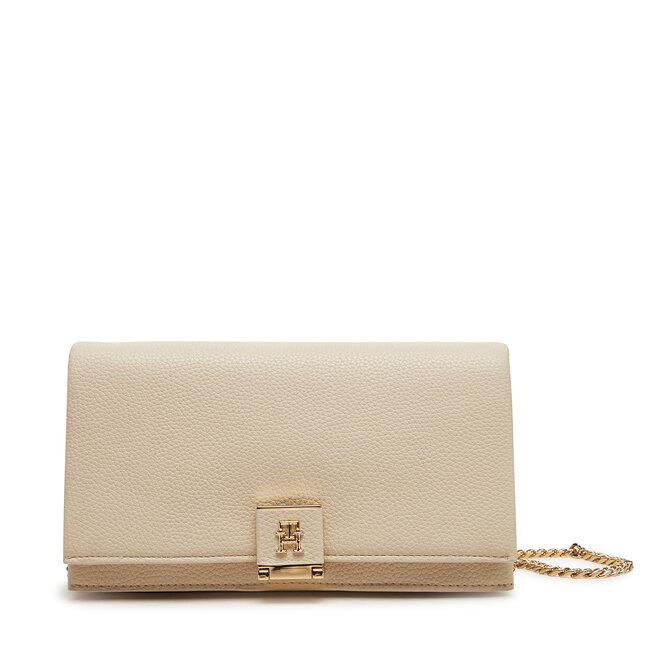 Torebka Tommy Hilfiger Th Her Flap W/Chain - Beżowy