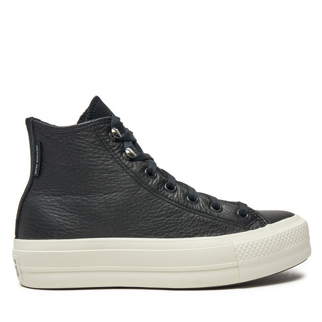 Trampki Converse Chuck Taylor All Star Lift Platform Water Repellent Leather - Czarny