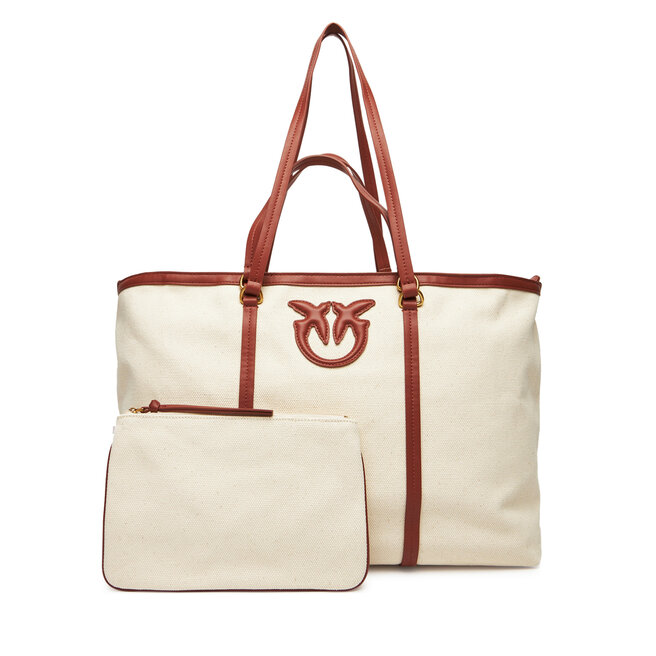 Torebka PINKO Miranda Shopper Extra PE 25 PLTT 104715 - Beżowy