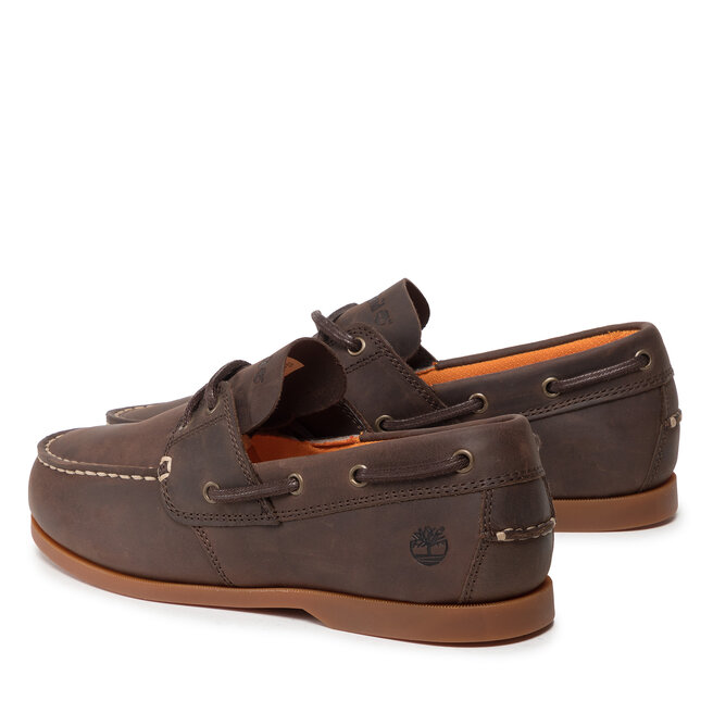 Timberland Pantofi Timberland Cedar Bay Boat Shoe TB0A29YG931 Dk Brown Full Grain