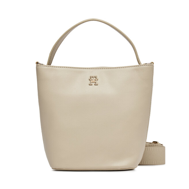 Torebka Tommy Hilfiger Th Essential Sc Bucket - Écru