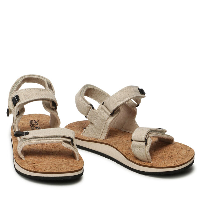 Jack Wolfskin Sandály Jack Wolfskin Ecostride 2 Sandal W 4051771 Natural/Cork