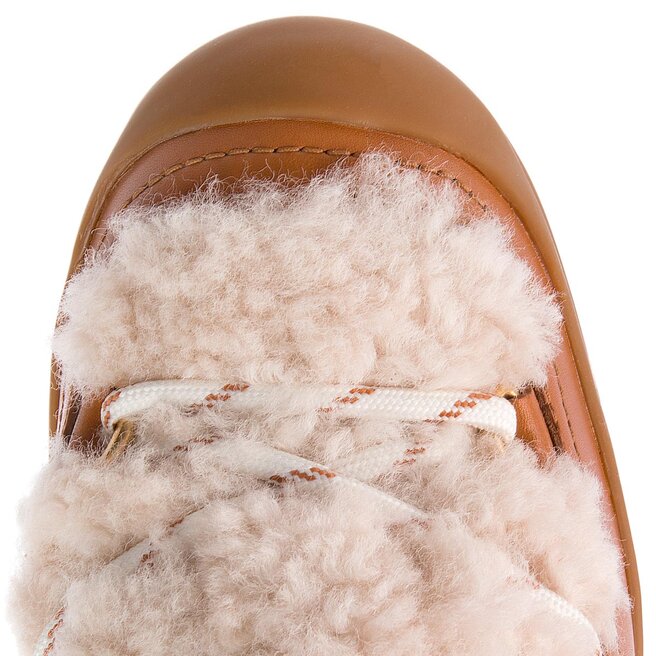 Zapatos Tory Burch Courtney 60Mm Shearling Boot 50059 Natural Tan