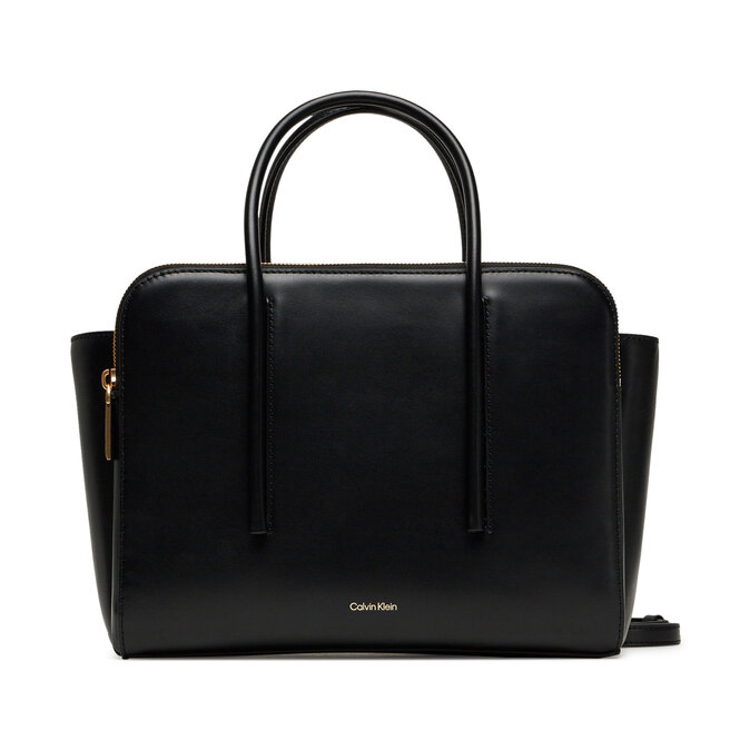 Torebka Calvin Klein Carryall Mini Leather Tote Bag - Czarny