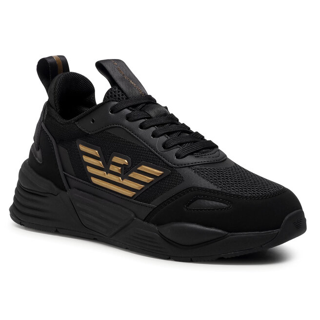 Снікерcи EA7 Emporio Armani X8X070 XK165 M701 Triple Black/Gold •  Eobuv.com.ua