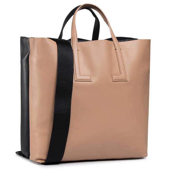 Handtasche Lacoste Double Tote Bag NF3184TI Tobacco/Brown eschuhe.de