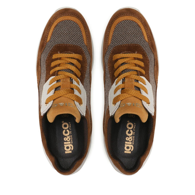 Sneakers IGI&Co 8676311 Donna – Colore Rame, Tomaia In Pelle/scamosciato, Zeppa 4,1 Cm!
