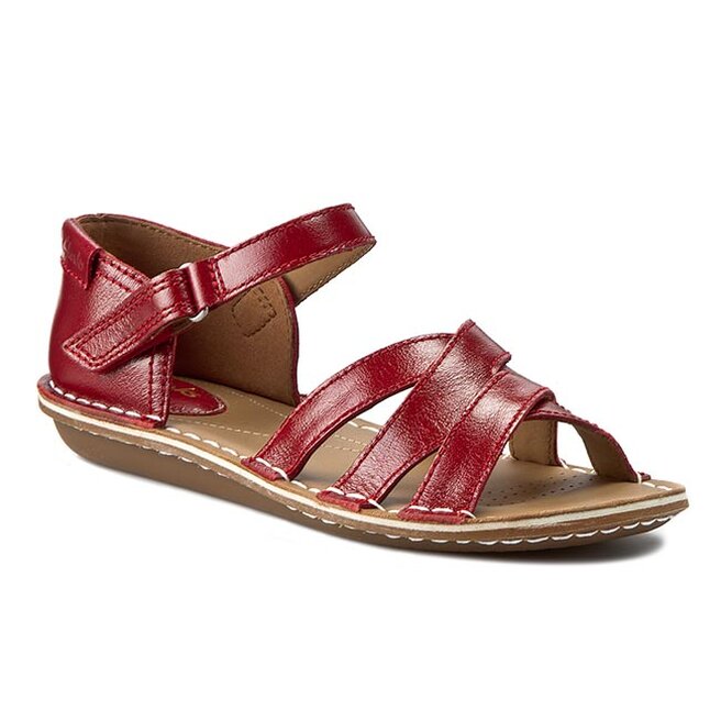 Sandales Clarks Tustin Sahara 261156104 Red Leather chaussures